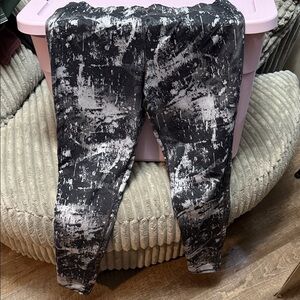 Champion Black & White Abstract Print Kids Leggings